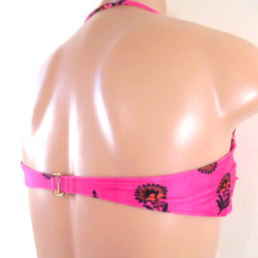 VIX MEDIUM Women New Bikini Top Swimwear Pink Black Laos B Fly Bandeau Swim - Picture 8 of 8